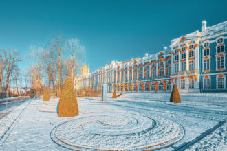Ekaterininsky Palace, Tsarskoye Selo (Pushkin) suburb of Saint Petersburg.
